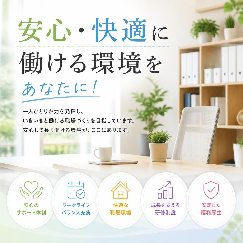 安心・快適に働ける環境をあなたに！
